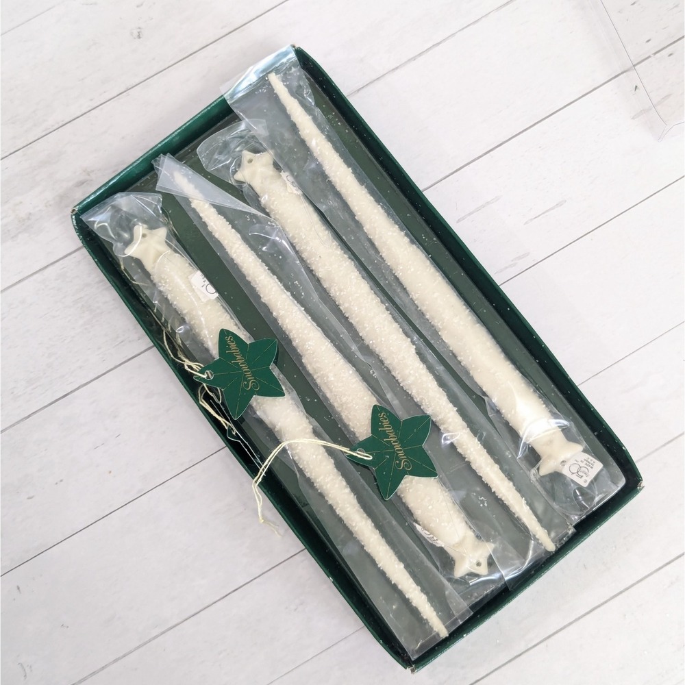 Dept 56 Snowbabies Bisque Icicle Ornament Set Of 4